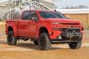 Chevrolet Silverado 1500 Winch Mount Kit - Rough Country - EXO - Black - '19-'22 Chevrolet Silverado 1500 Winch Mount Kit - Rough Country - EXO - Black - '19-'22